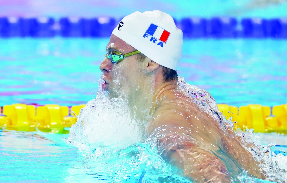 France's Leon Marchand in action during the final. — Reuters