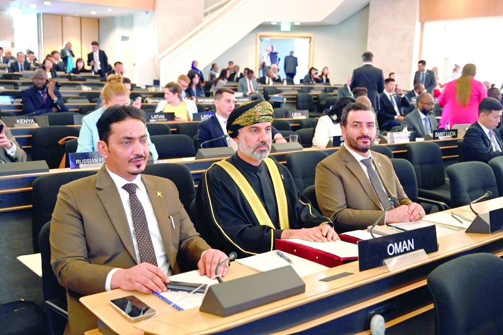 Khalid bin Hilal al Maawali, Chairman of Majlis Ash’shura, headed Oman's delegation at the conference. - ONA