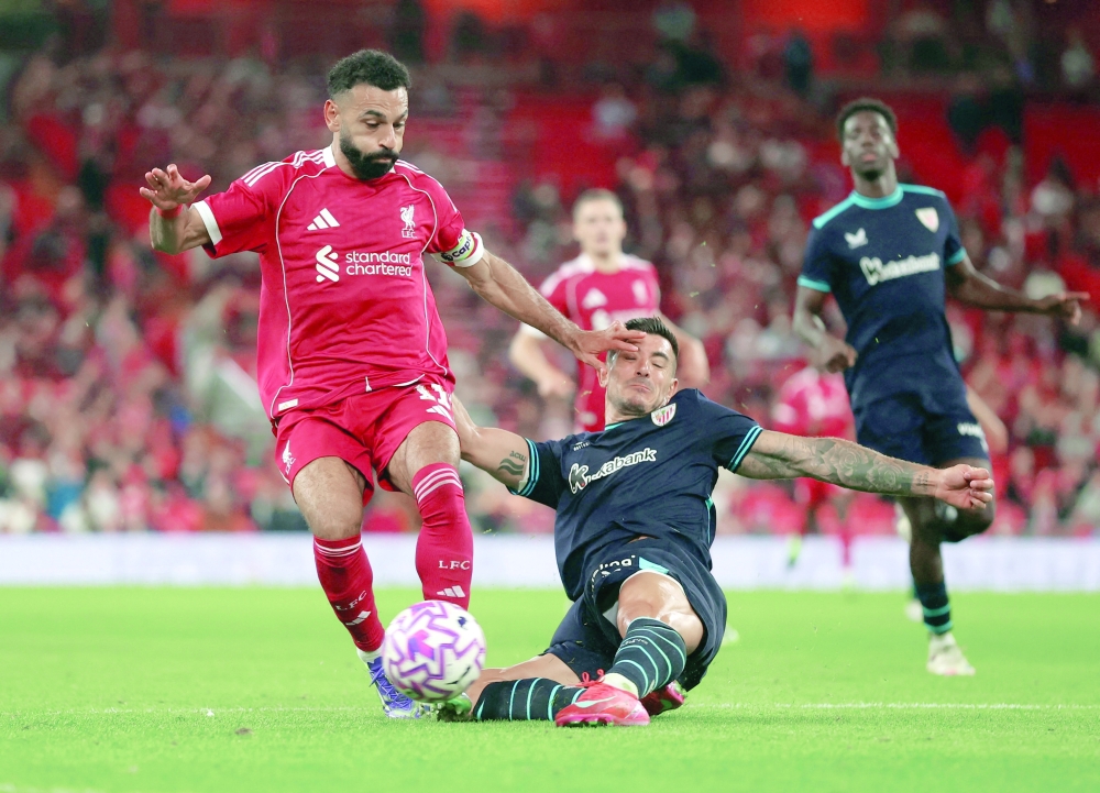 Liverpool's Mohamed Salah in action. — Reuters