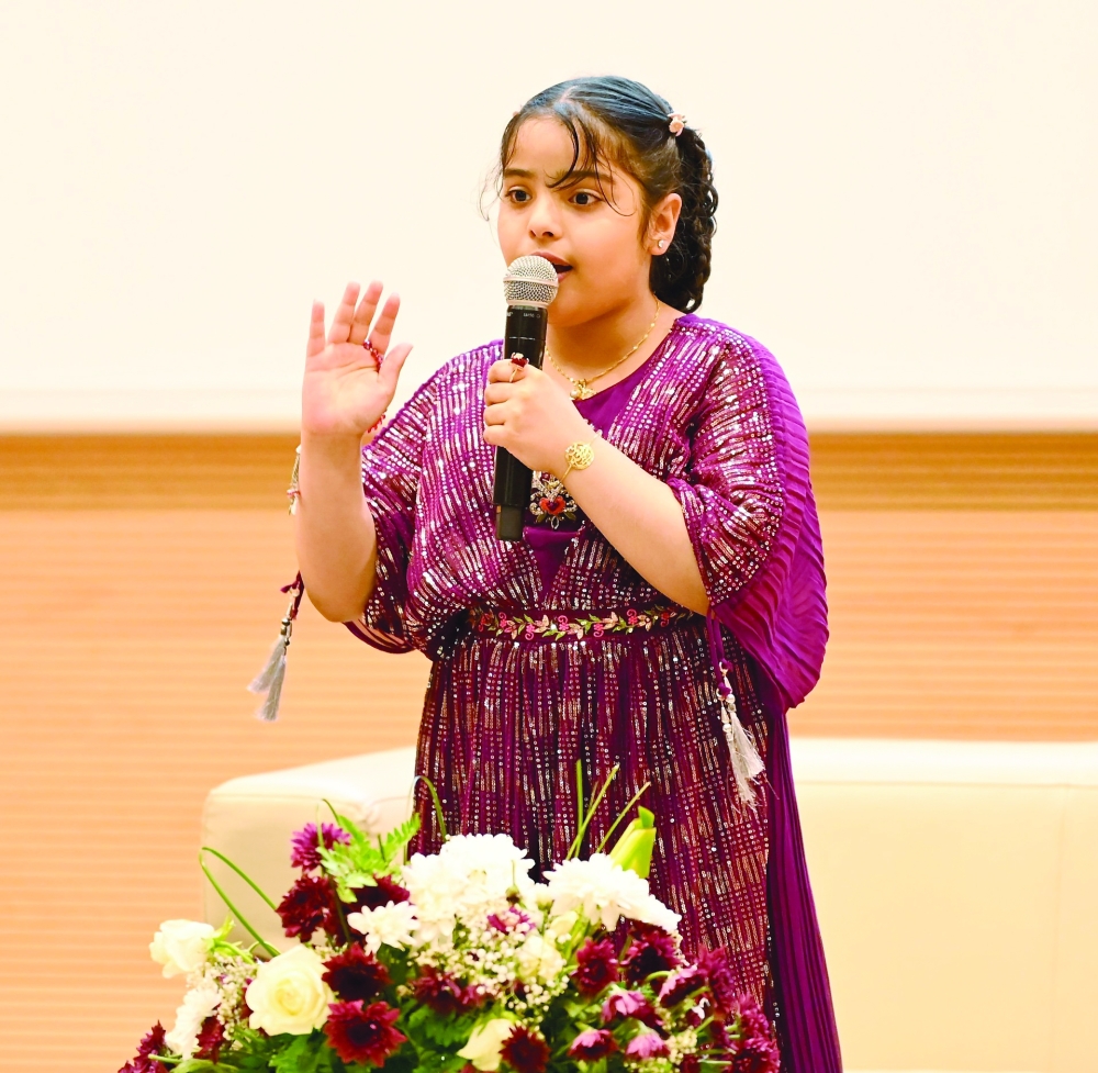 A participant at the ‘Speaking Storyteller’ contest