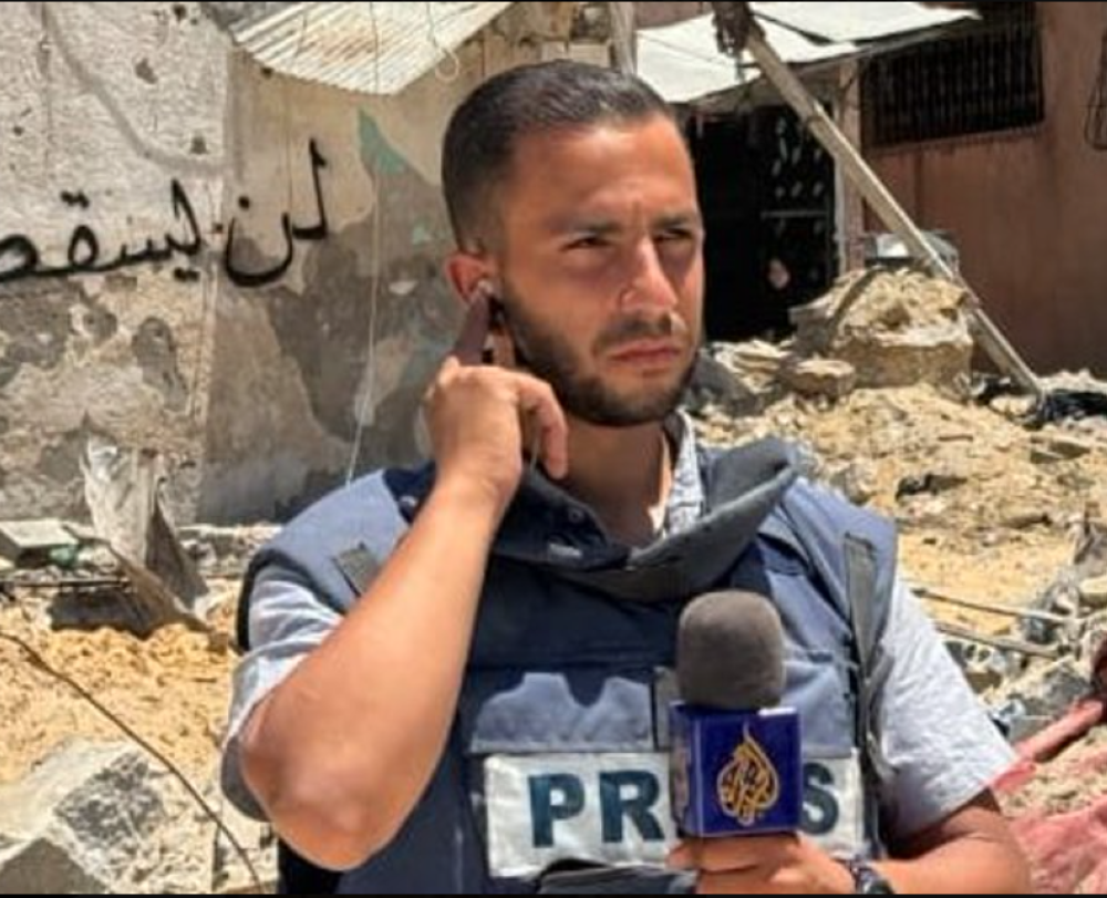 Anas al Sharif, 28, was killed on Sunday after a tent for journalists outside the main gate of the hospital was hit