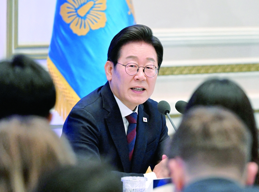 South Korean President Lee Jae Myung delivers a speech during a press conference, in Seoul. — Reuters