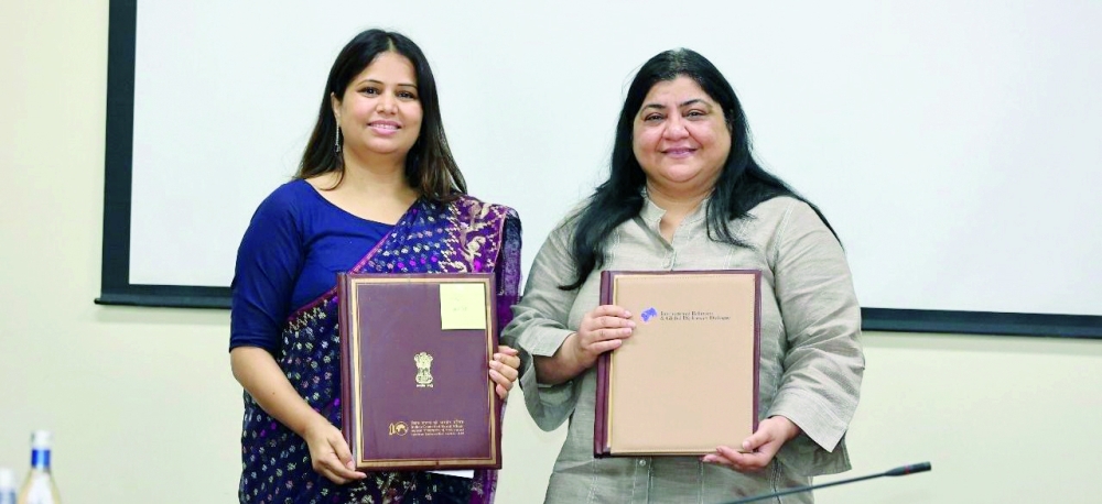 Dr Sarmila Parajuli Dhakal, President of IRGDD and Ambassador Nutan Kapoor Mahawar, signed the MoU