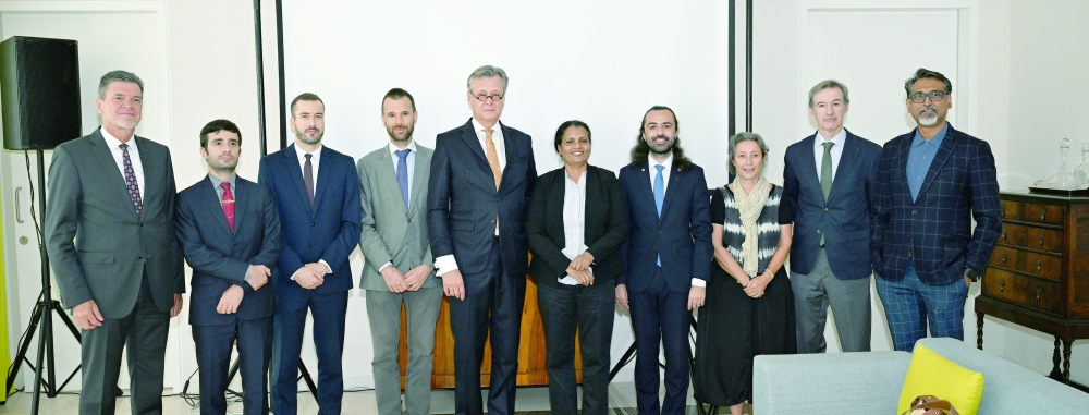 German Ambassador Dirk Lölke, with diplomatic representatives from 9 participating EU countries
