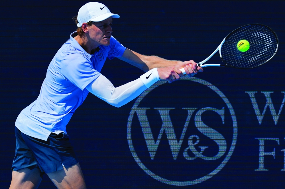Sinner returns a shot against Terence during the Cincinnati Open. — Reuters