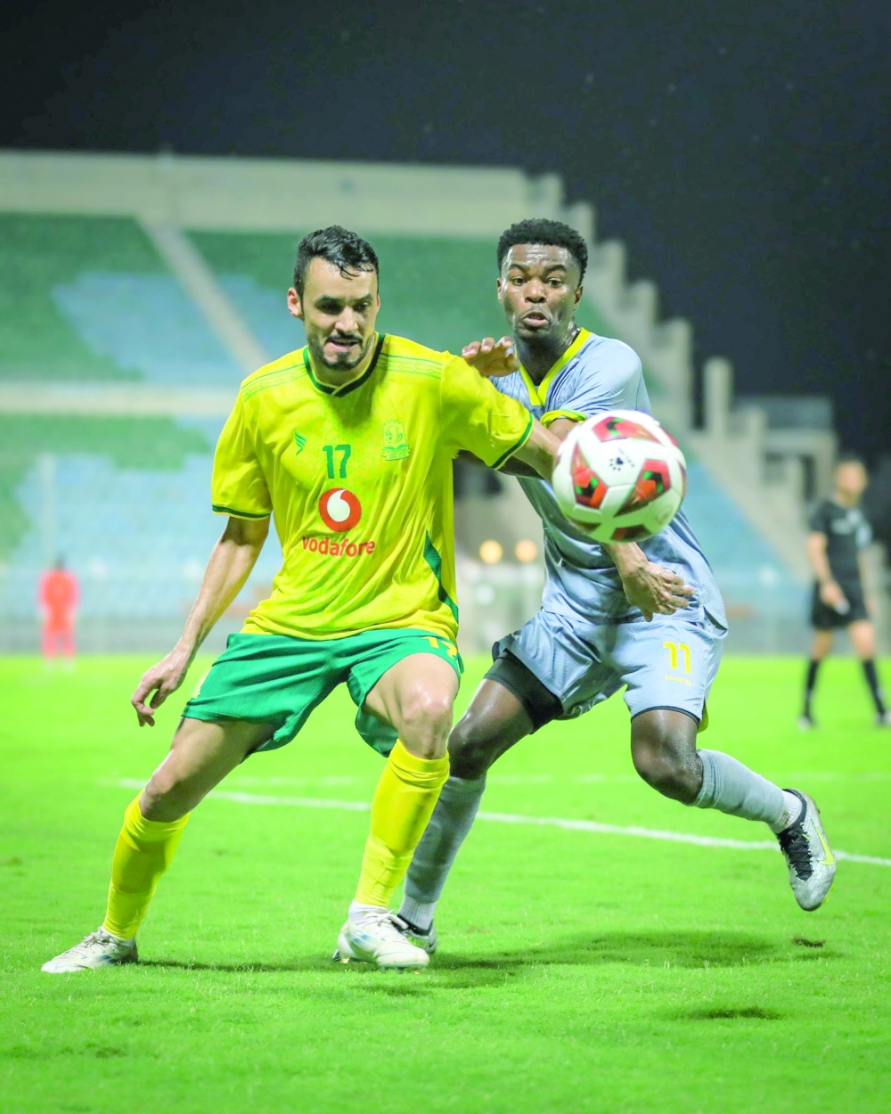 Seeb and Al Khabourah players in action.