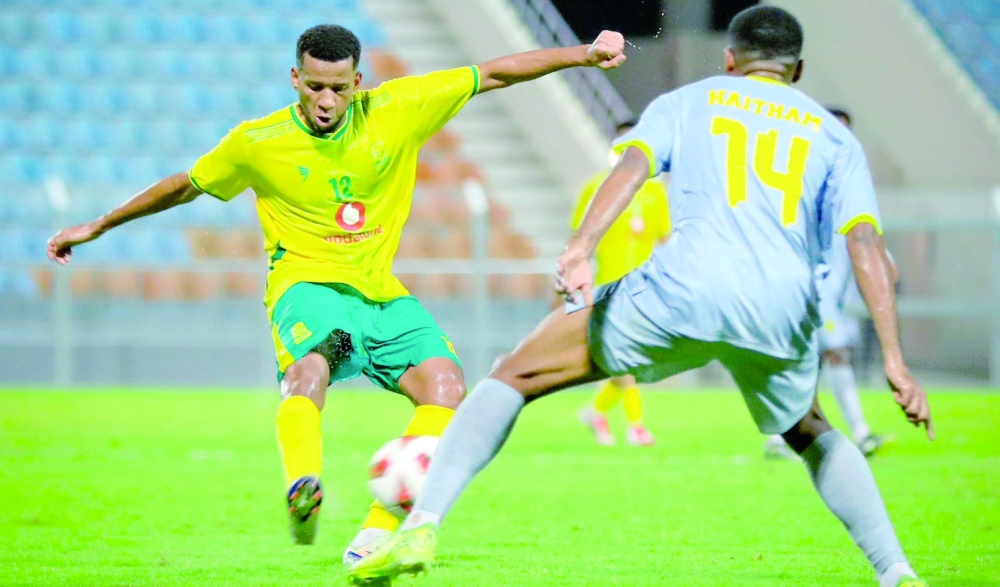 Seeb and Al Khabourah players in action.