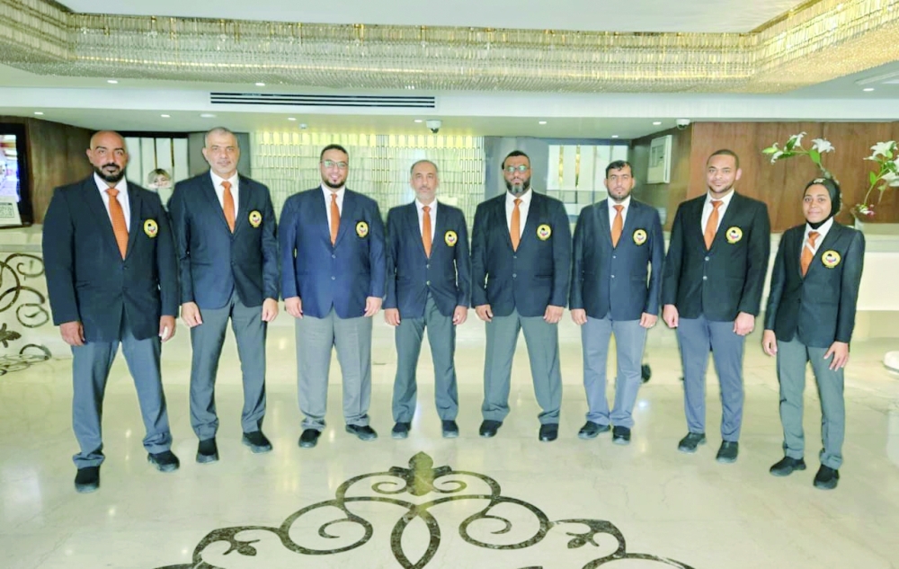 Omani karate referees taking part in the event