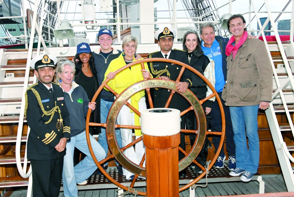 Princess Laurentien of the Dutch Royal Family visited Shabab Oman II while docked in the port of Amsterdam.