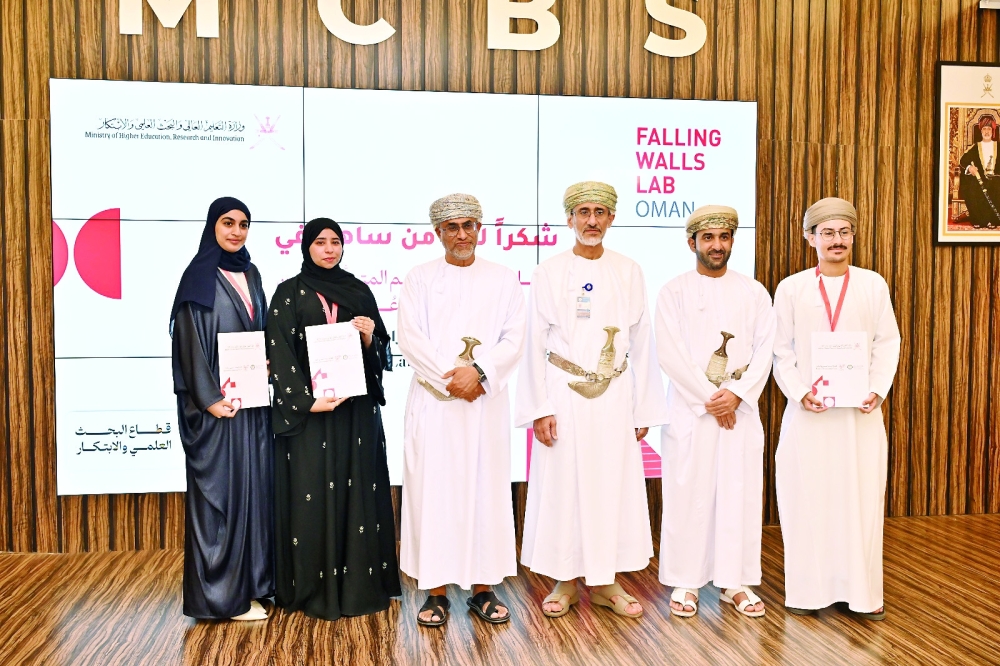 All the winners will go on to represent the Sultanate of Oman at the Falling Walls Lab Global Forum in Berlin later this year.
