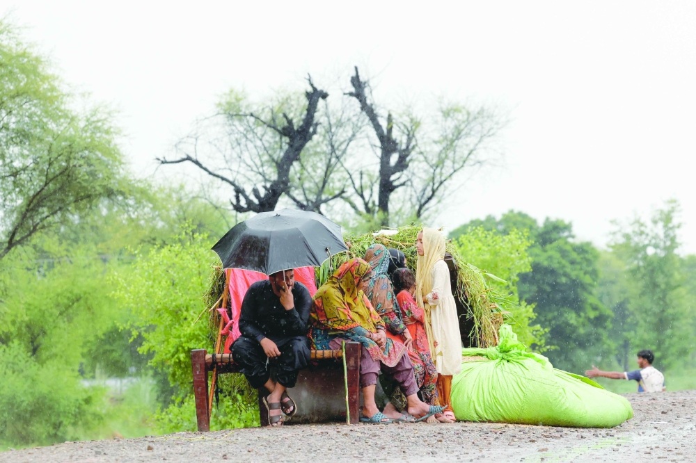A family takes refuge
