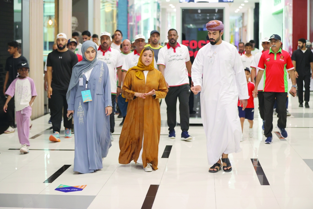 Participation extended beyond individuals, with several institutions, sports clubs and community groups joining. 
- Photo by Hussein Al Muqbali