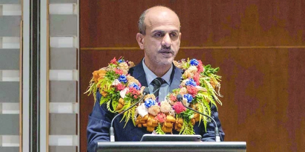 Dr Abdullah bin Ali al Amri speaking at the Suva Asia-Pacific Environment Ministers’ Forum