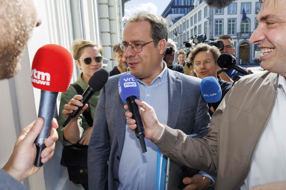 Belgium's Vice-Prime Minister and Minister of Economy and Work David Clarinva