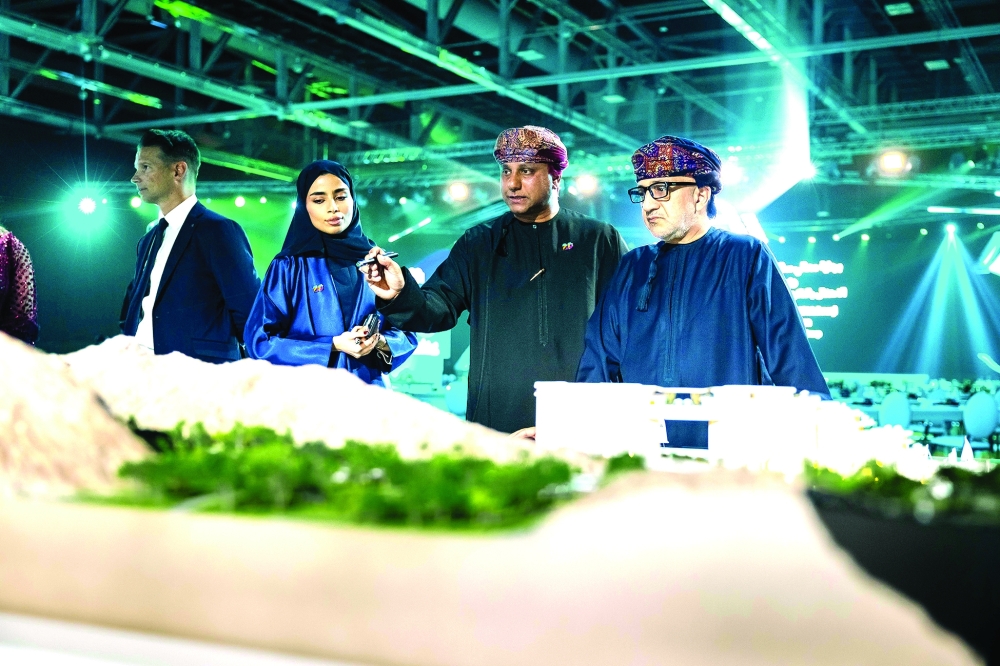 The event showcased design models for a number of projects, including Madinat Al Irfan, the Port Sultan Qaboos Waterfront, the upcoming Four Seasons Resort and the Opera District development.