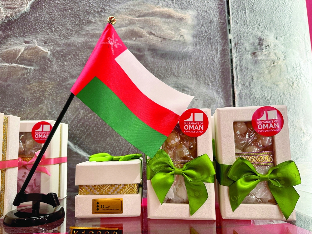 Expo 2025 Osaka stall with frankincense candies