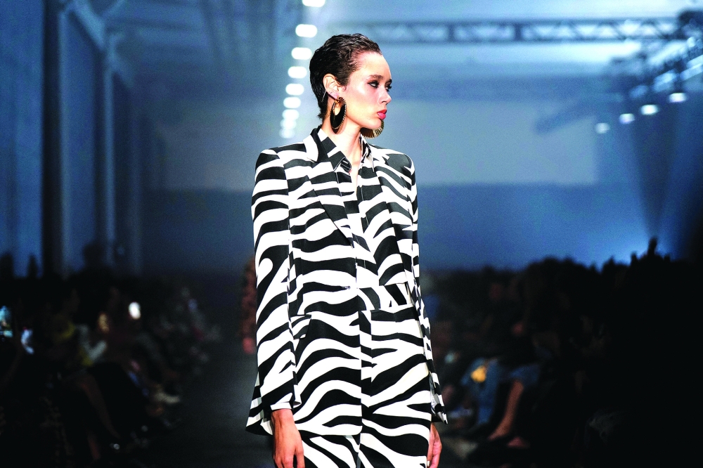 A model presents creations from the Sergio Hudson Spring/Summer 2026 show during New York Fashion Week, in New York City, U.S., September 12, 2025. 