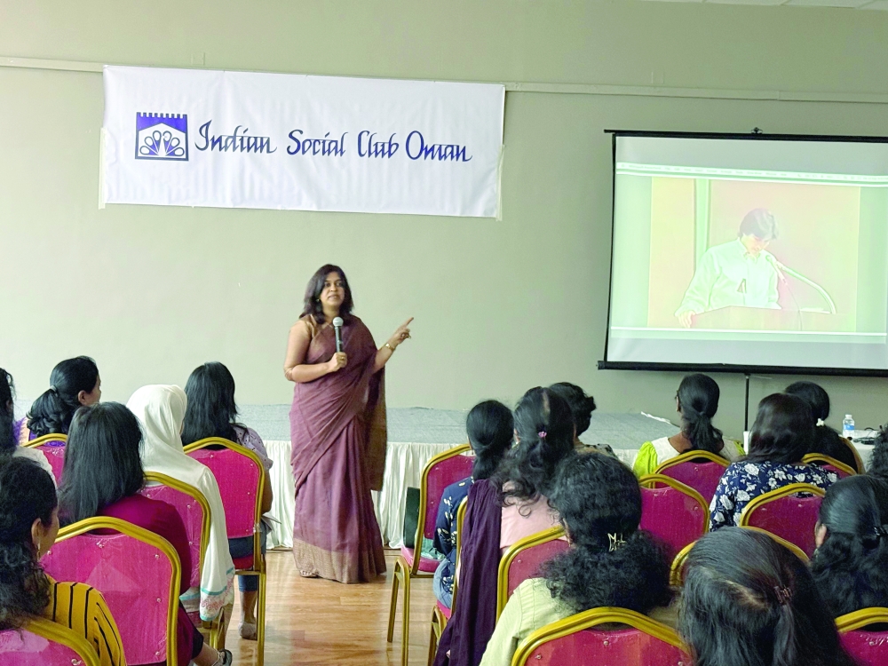 Annie Melinda led an AI workshop for ladies of the Indian community