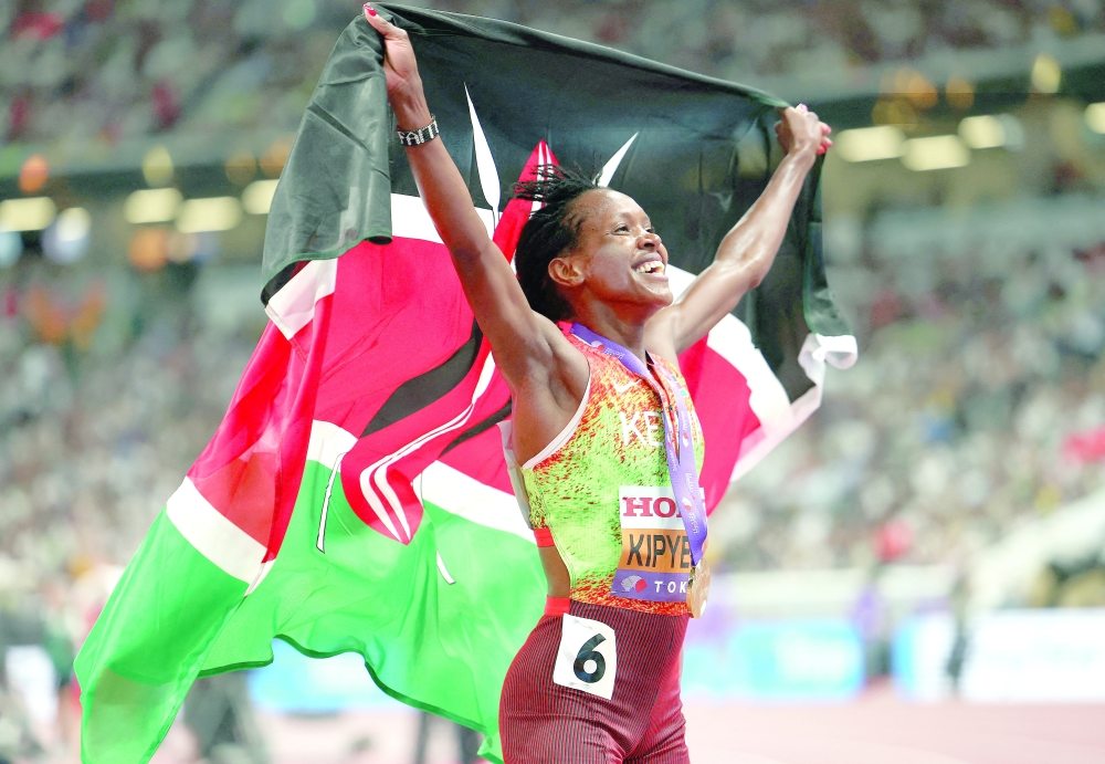 Kipyegon sparkles with fourth world title