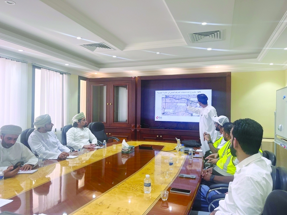 The wastewater network projects in the Wilayat of Bausher include main and sub-lines. - ONA