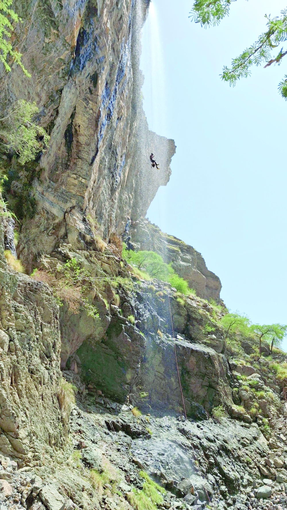 The thrill of creating a new canyon route in Wadi al Bawarid