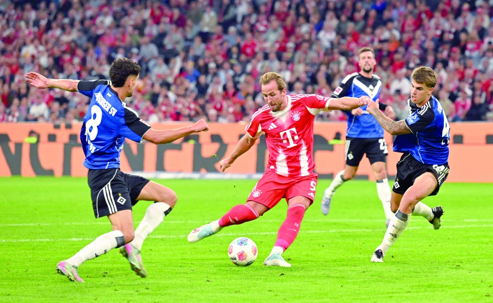 Bayern Munich's Harry Kane scores their fifth goal. — Reuters