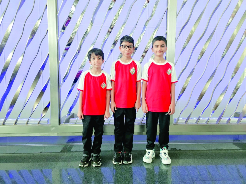 
Azan al Maamari (U8), Yousuf al Maawali (U10) and Abdulaziz al Hinai (U12) will represent Oman in the championship. 