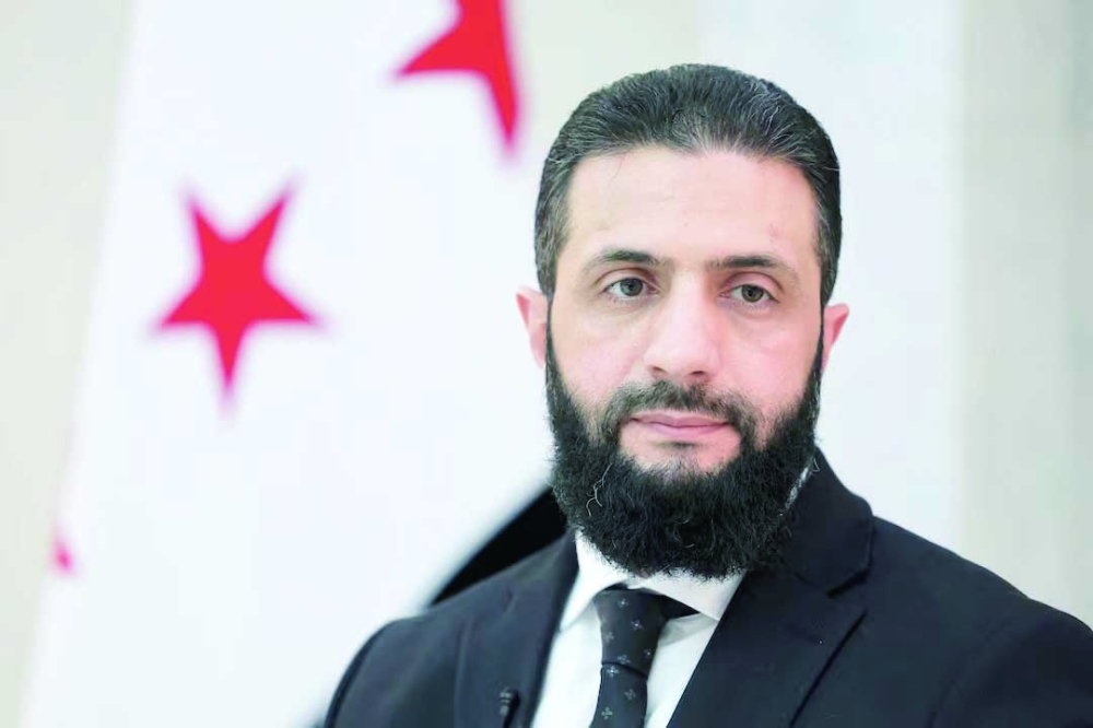 Syrian President Ahmed al Sharaa