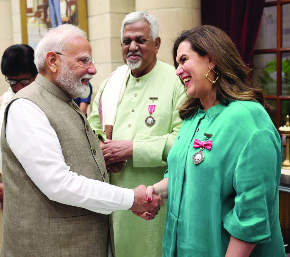 Padma Shri Sheikha Shaikh Al Sabah with Prime Minister Modi in Delhi