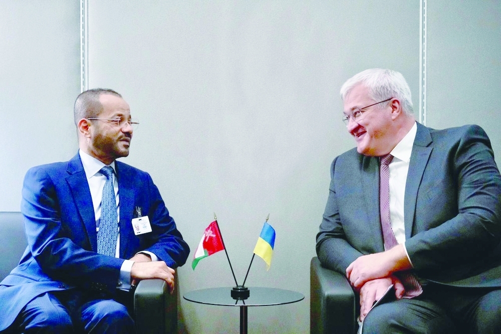 Sayyid Badr with Andrii Sybiha, Minister of Foreign Affairs of Ukraine. - ONA