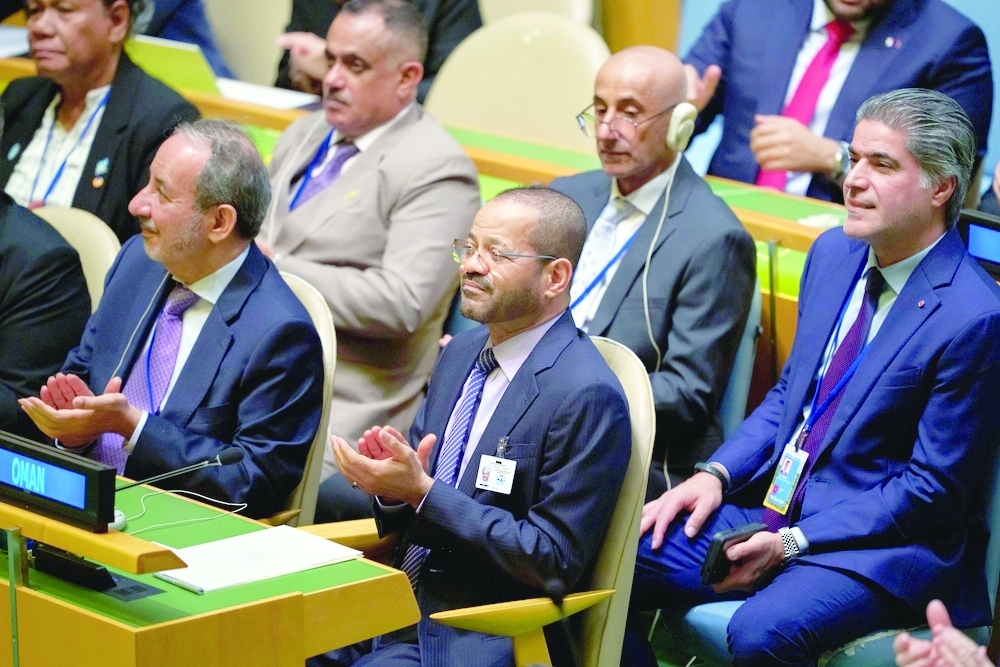 Sayyid Badr bin Hamad al Busaidy, Foreign Minister, during the deliberations of the United Nations in New York on Tuesday.