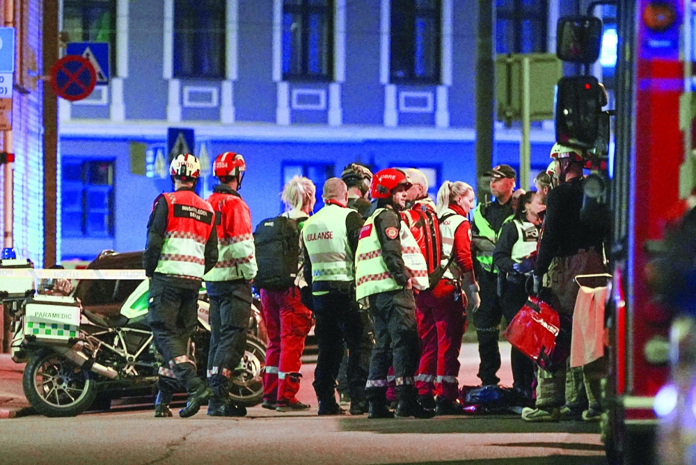 Emergency services are seen 