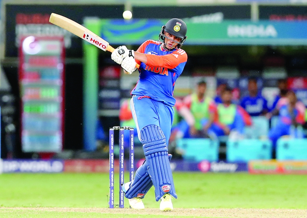 India's Abhishek Sharma in action. — Reuters