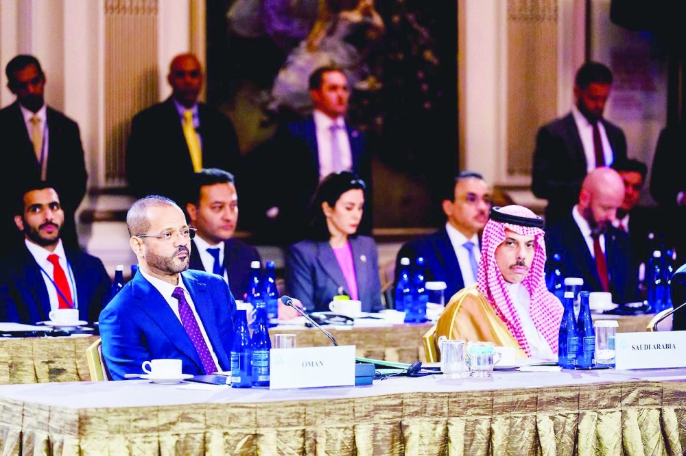 Sayyid Badr bin Hamad al Busaidy at the GCC-US meeting in New York on Thursday. — ONA