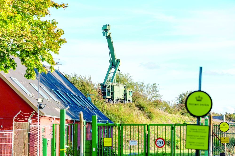 A mobile radar installation is seen at the Danish Military's area on Amager, Denmark. — AFP