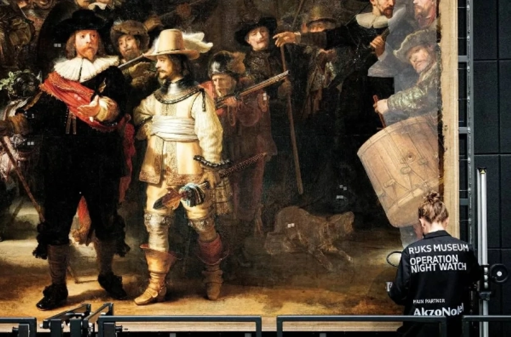Rijksmuseum digs up sketch behind dog in Rembrandt's 'Night Watch'