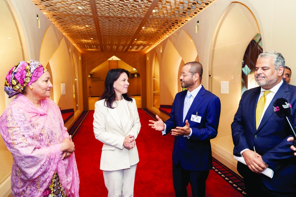 Sayyid Badr at a reception held to mark the modernisation of the Oman Corridor inside the UN Headquarters building in New York