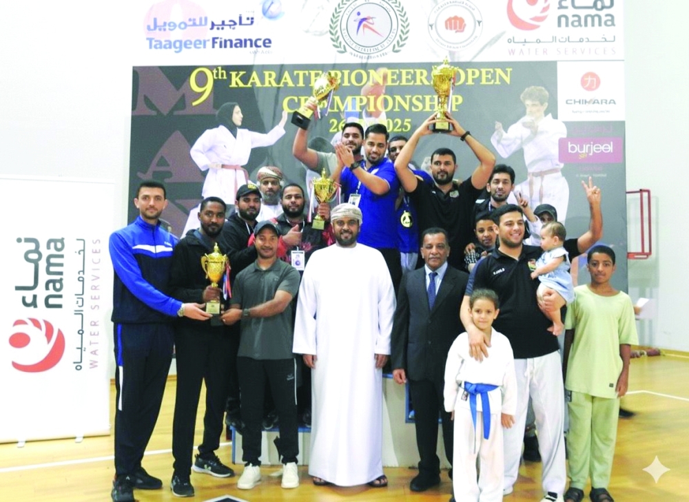 At the closing ceremony Shihan al Zakwani crowned the winners in different categories:
Ali Karate Club secured first place, with Nsoor Samayil Club finishing as runner up, while Al Qudra Club and Al Emperor Club shared third place.