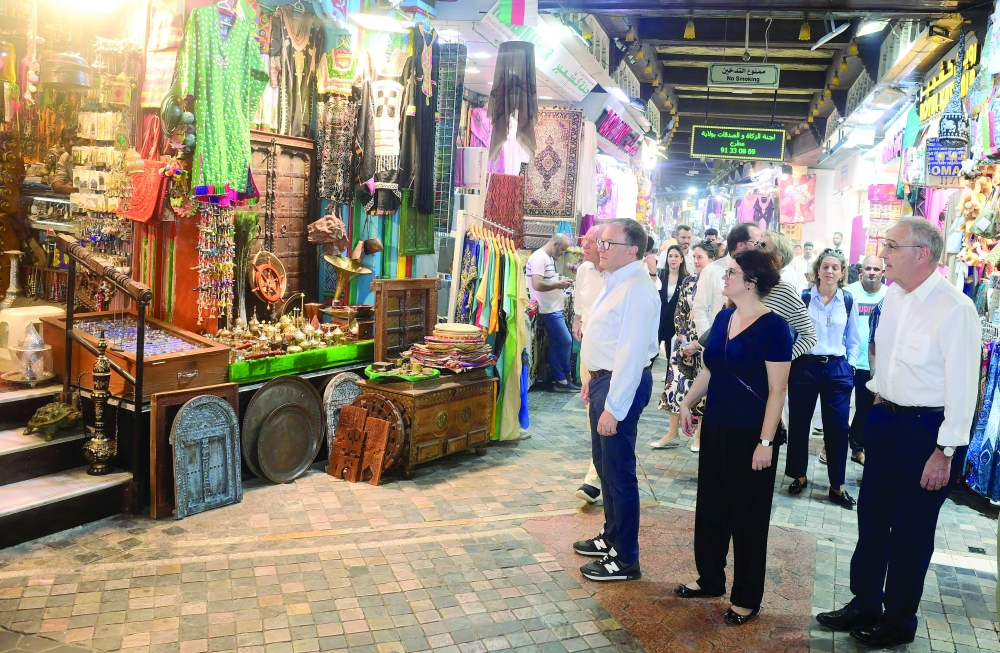 The visiting guest explored Muttrah Souq's diverse ancient and modern wares. - ONA