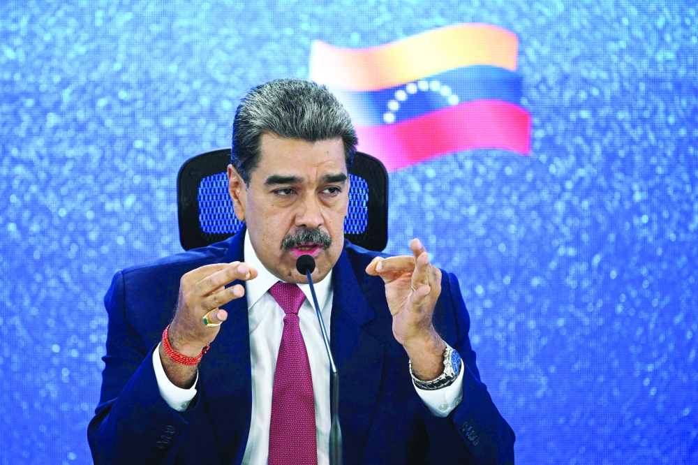 Venezuela's President Nicolas Maduro speaks during a press conference, in Caracas. — AFP 