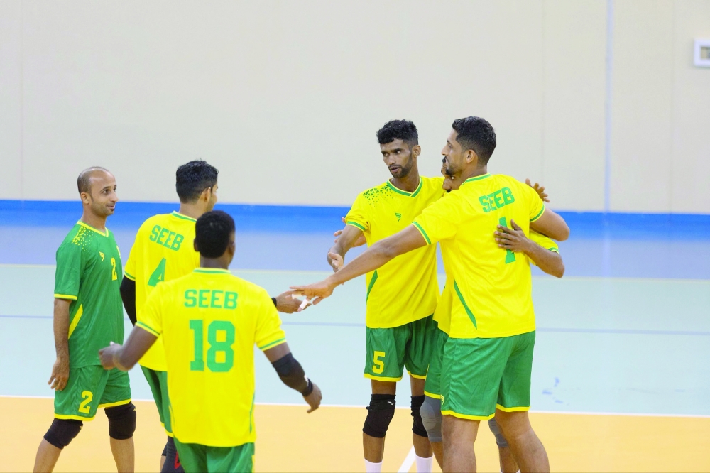 At the conclusion of the second round, Al Bashayer and Al Seeb sit atop the Group 2 standings with 6 points each from two matches, both maintaining clean records without losing a set.