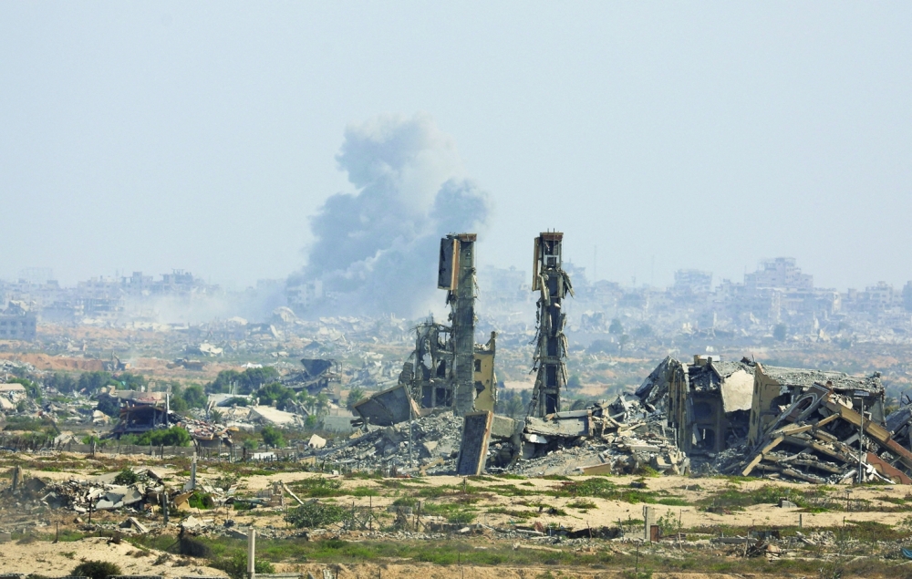 Smoke rises following explosions in Gaza City. — Reuters 
