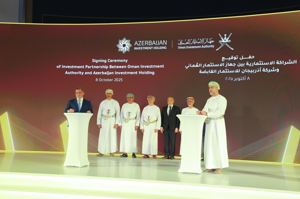 The partnership entails the establishment of a joint investment fund with a capital of RO 77 million, equally contributed by both countries.