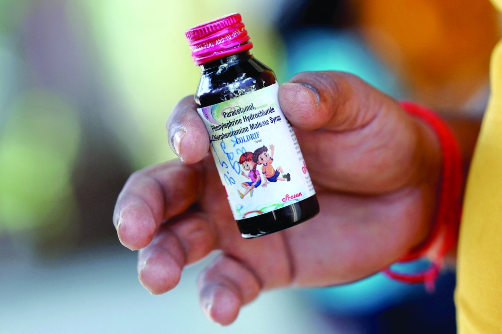 A bottle of Colddrif cough syrup. — Reuters