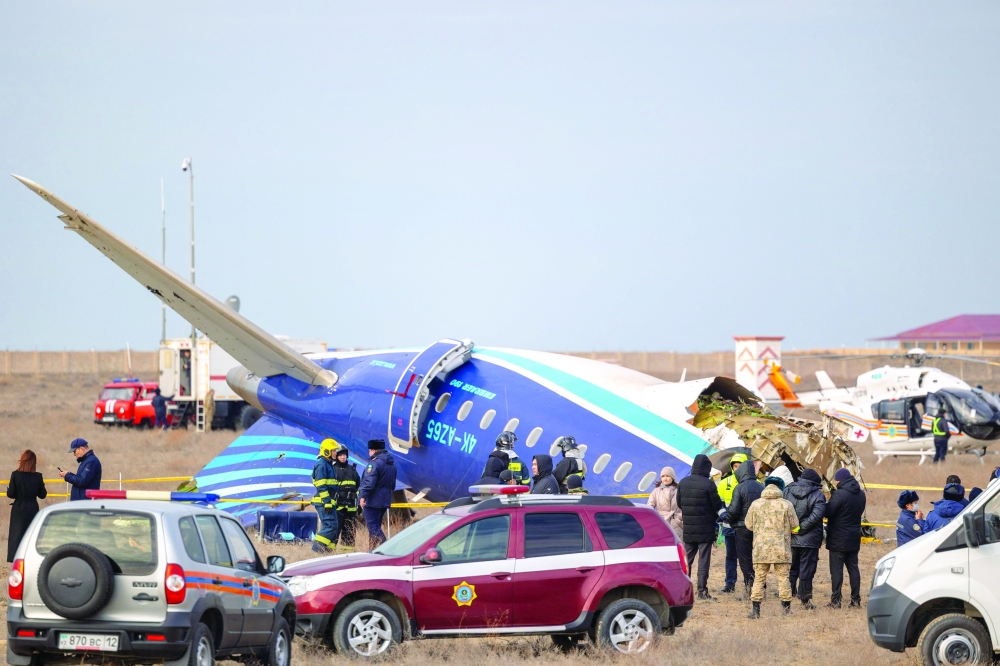 The crash site of an Azerbaijan Airlines passenger jet near the western Kazakh city of Aktau on December 25, 2024. — AFP file photo