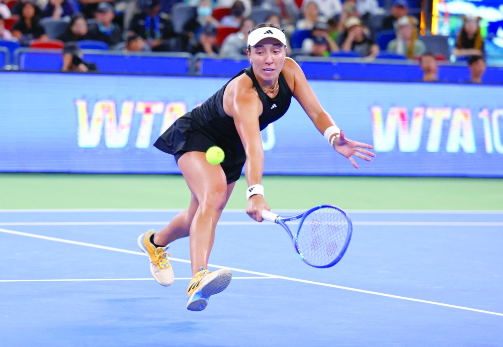 Jessica Pegula of the US in action during her semifinal match against Belarus' Aryna Sabalenka. — Reuters