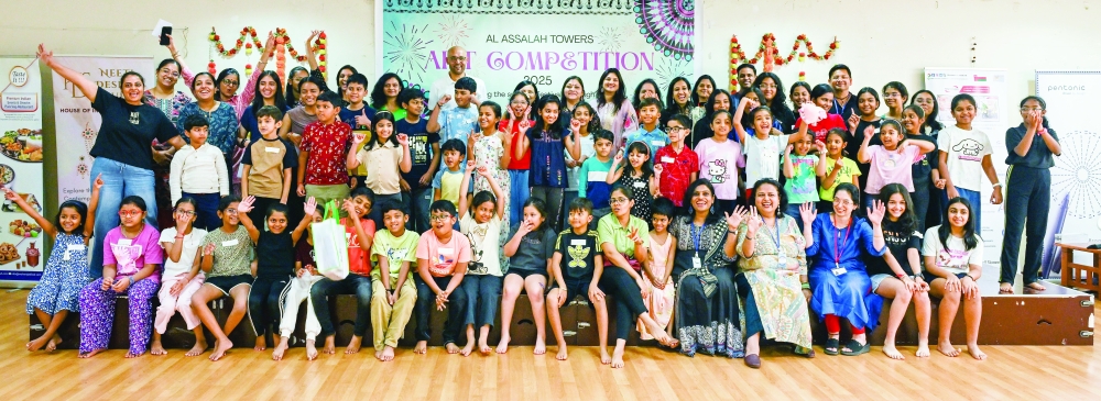 Artists, both young and old, part in the Al Assalah Towers art competition