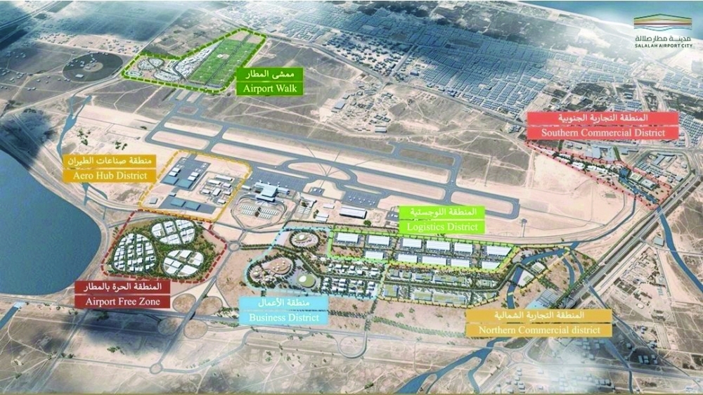 Master plan for Salalah Airport City development.