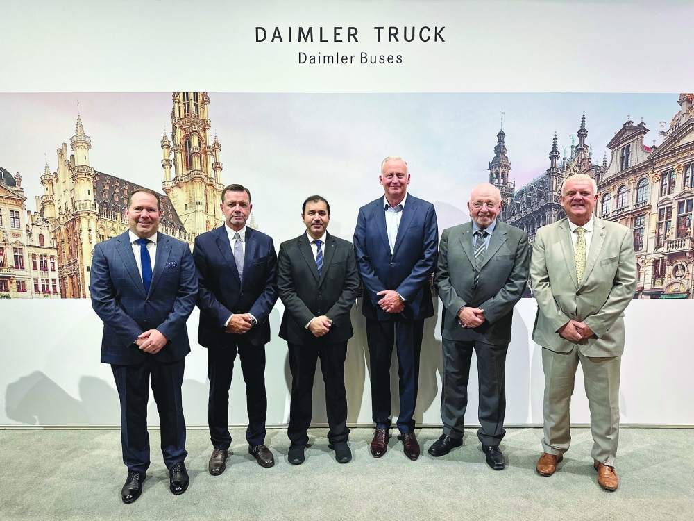 Top executives of Karwa Motors and Diamler Truck at the signing in Brussels