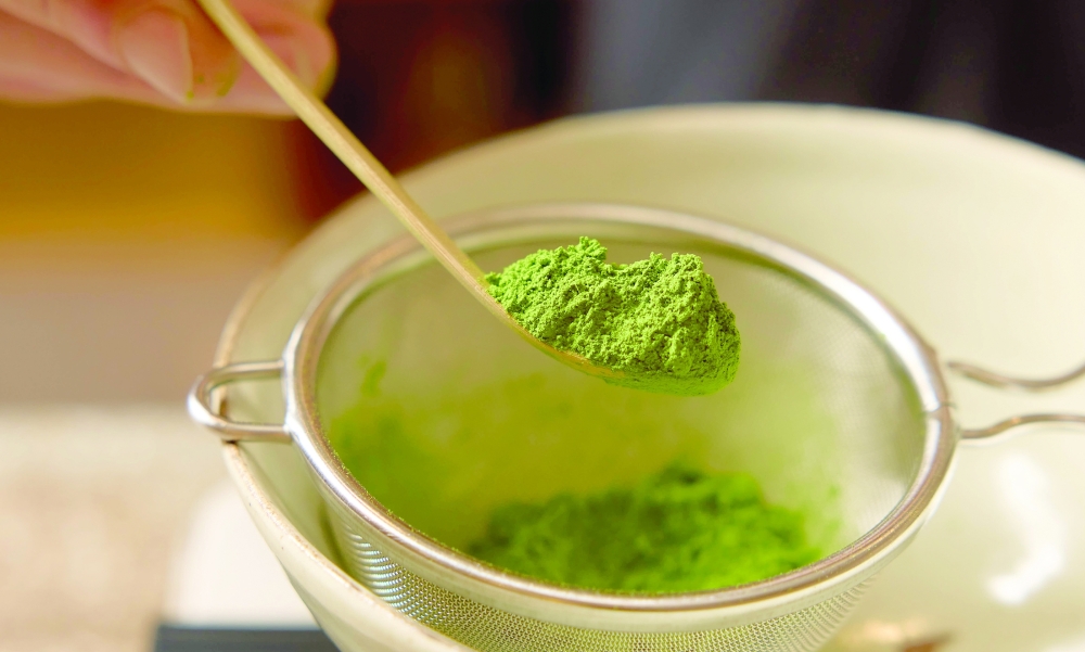 Matcha is prepared at Kettl, which sells Japanese tea at its store, in Brooklyn borough of New York.